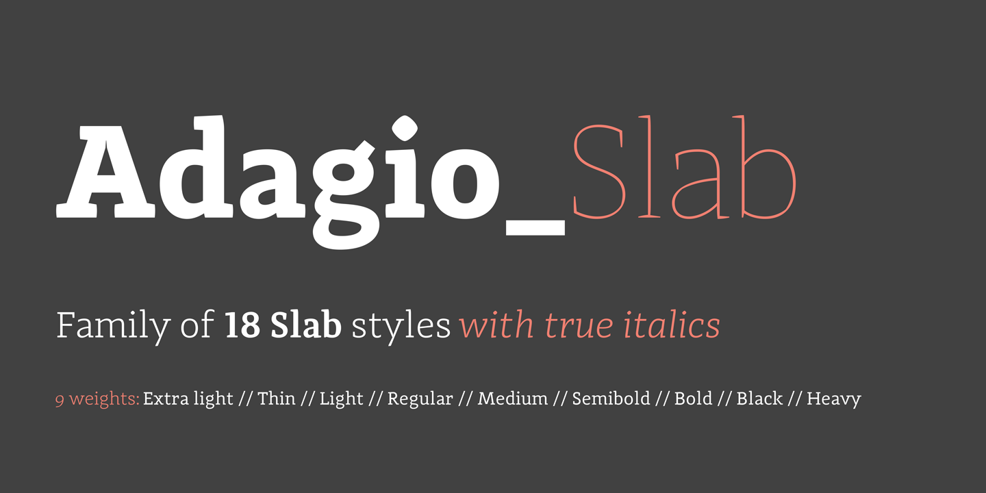 Пример шрифта Adagio Slab #5